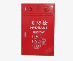 消防器材箱红色不锈钢消防栓箱高清图片