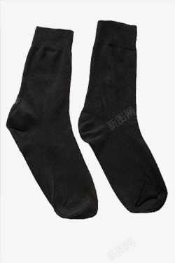 足部保暖黑色炫酷的一双棉袜高清图片