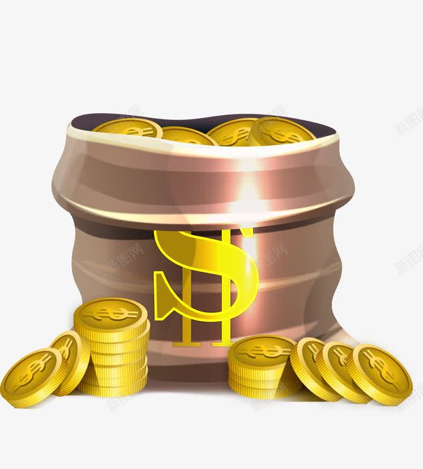 闪闪发光的金币png免抠素材_88icon https://88icon.com 一个亿 矢量素材 金币 钱币 钱袋