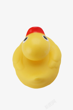 丑小鸭黄色玩具俯视角度看着的橡胶鸭实高清图片