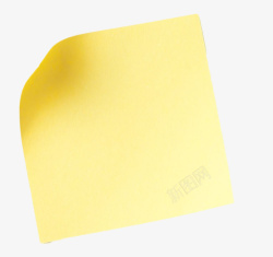 黄色空白的便笺纸实物素材