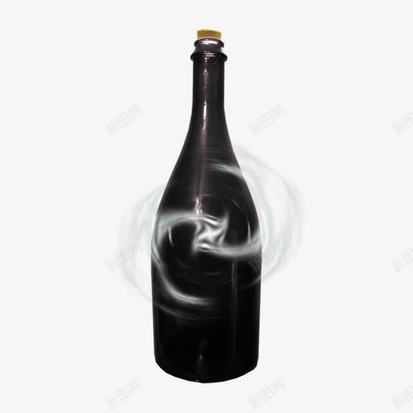 黑色魔法瓶png免抠素材_88icon https://88icon.com 气流 玻璃瓶 魔法瓶 黑色