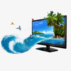 海滩冲浪电脑冲浪高清图片