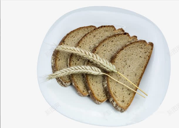 两珠麦穗装饰四片面包片png免抠素材_88icon https://88icon.com 全麦面包 安全有机 小麦秸秆 小麦穗 无污染 谷物 面包片