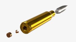 黄铜金属弹壳组装3d效果示意图素材