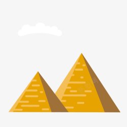 世界旅游海报金字塔矢量图素材