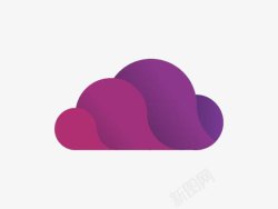 云数据库紫色云朵元素高清图片