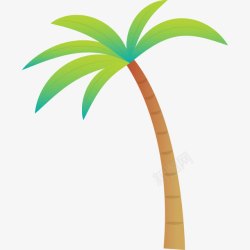 夏天消暑海岛椰树矢量图素材