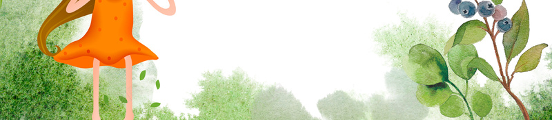 绿色手绘二十四节气春分海报psd设计背景_88icon https://88icon.com 二十四节气 叶子 女孩 手绘 春分海报 春天 春季 清新