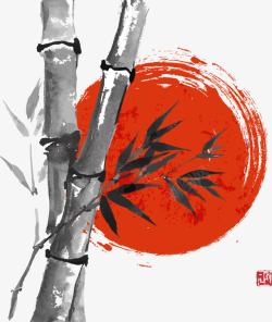 手绘竹叶矢量图素材
