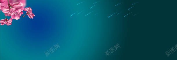 中秋背景jpg设计背景_88icon https://88icon.com 促销海报 流星雨 花 蓝色