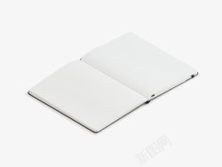桌面学习用品打开的空白笔记本日记本高清图片
