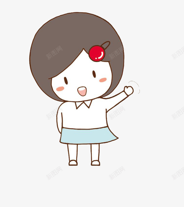 站着举手的小女孩png免抠素材_88icon https://88icon.com 举手 卡通 女孩 小孩 开心 站着 站着的小孩 红色 蓝色