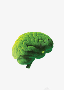 脑子形状的绿油田素材