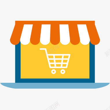 电商网购物流流程图电子商务图标图标