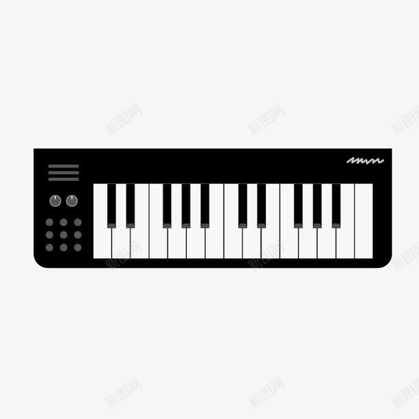 卡通黑色电子琴png免抠素材_88icon https://88icon.com 乐器 乐队键盘 卡通电子琴 舞台演出 黑色电子琴