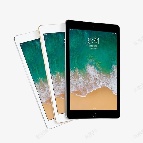 三色平板电脑64GBpng免抠素材_88icon https://88icon.com 64GB 97英寸 Apple WIFI air iPad 三色 平板电脑 苹果air 苹果iPad 超薄