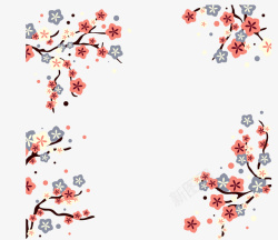 日式花朵背景素材