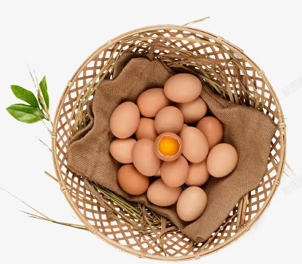 农家土鸡蛋png免抠素材_88icon https://88icon.com 土鸡蛋 篮子 篮子里的鸡蛋 蛋黄 食物 鸡卵 鸡蛋