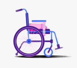 手绘创意轮椅海报插画素材