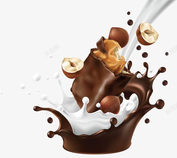 榛仁牛奶巧克力png免抠素材_88icon https://88icon.com 巧克力 巧克力米 果仁 榛仁 榛仁巧克力 牛奶巧克力 矢量png