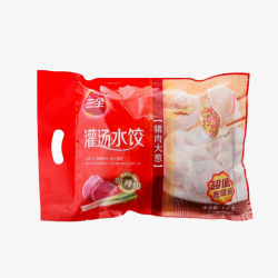 袋装三全美味速冻水饺高清图片