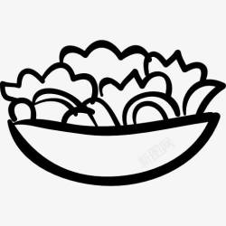 欧式沙拉碗沙拉碗手绘食品图标高清图片