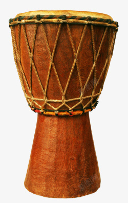 手绘棕色非洲手鼓素材
