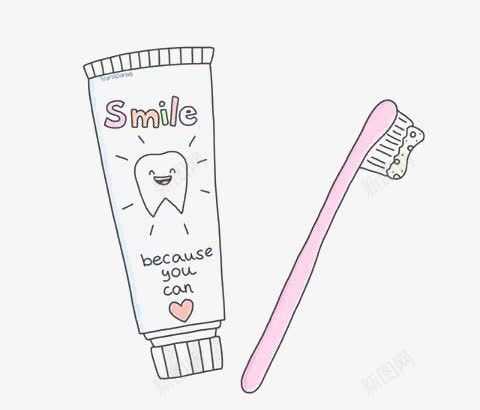 卡通牙具png免抠素材_88icon https://88icon.com 日用品 涂鸦 牙刷 牙膏