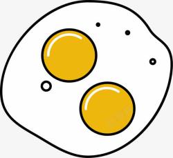 双黄蛋卡通荷包蛋图标高清图片