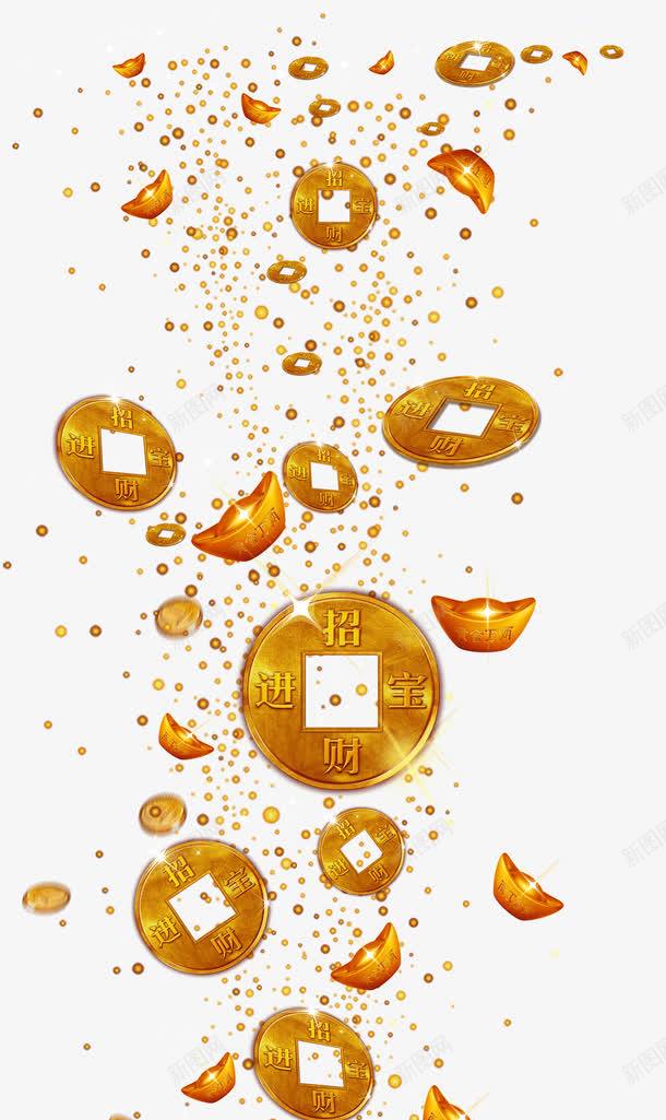 金色大气的跌落的金钱金元宝png免抠素材_88icon https://88icon.com 大气的 素材 跌落的 金元宝 金色 金钱