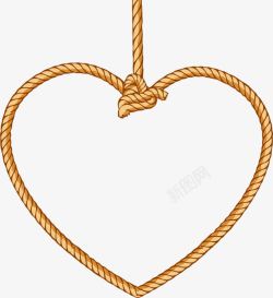 爱心绳子潮流心形图标高清图片