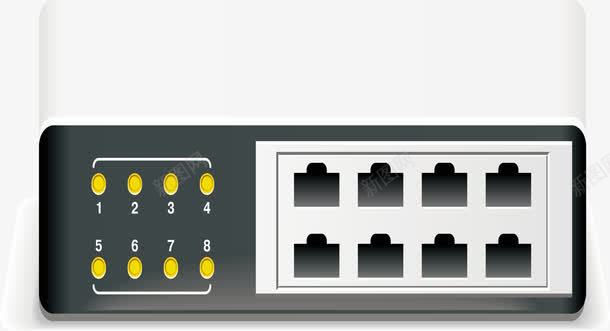 转接器矢量图ai免抠素材_88icon https://88icon.com 上网 大学宿舍 矢量图 网线接口 路由器 转接器