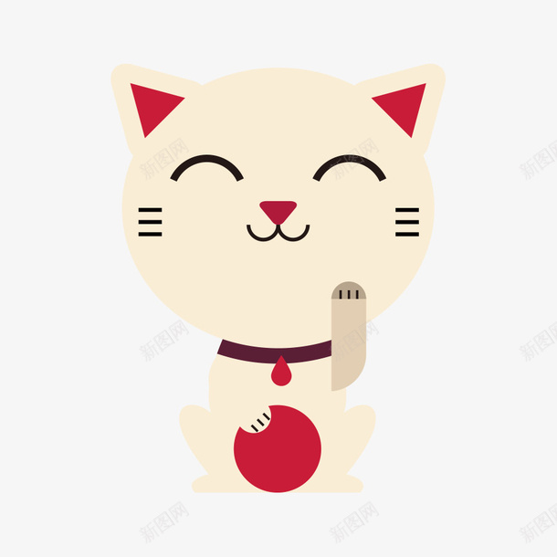 笑咪的猫咪png免抠素材_88icon https://88icon.com 可爱 开心 微笑 摸脸 水滴吊坠 猫咪 红色玩具球
