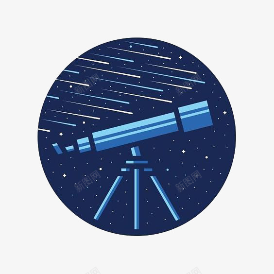 扁平化望远镜png免抠素材_88icon https://88icon.com 卡通望远镜 天文望远镜 望远镜免扣PNG 流星雨 蓝色望远镜 设计感