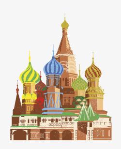 俄罗斯特色俄罗斯博物馆装饰插图高清图片