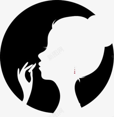 动漫人物女生女性化妆间符号图标图标
