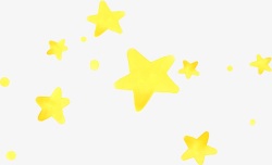 创意合成卡通手绘黄色的小星星素材