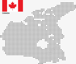 加大拿国旗和地图矢量图素材