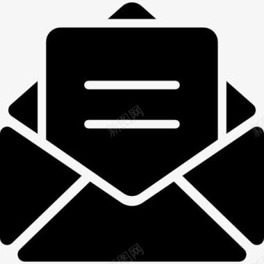 填充接口打开邮件信封图标图标