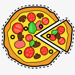 超级披萨插画矢量图素材