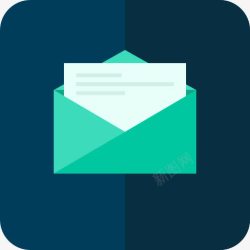 矢量投递元素电子邮件收件箱邮件消息平绿高清图片