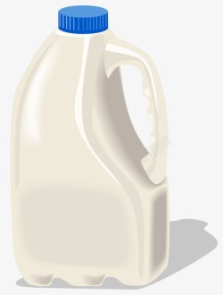 手绘大容量空白包装牛奶瓶素材