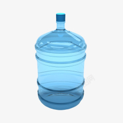 蓝色解渴家庭桶装水塑料瓶饮用水素材