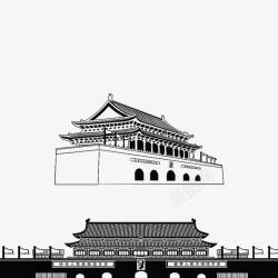 唯美北京天安门简笔画高清图片