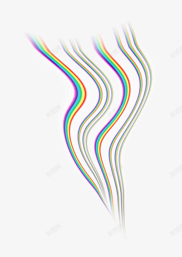 彩虹色彩带波浪元素png免抠素材_88icon https://88icon.com 分割 分割线 弯曲 彩色 彩虹 波浪 波浪分割线 装饰 边框 隔断