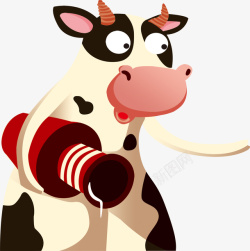 卡通奶牛乳牛吉祥物素材