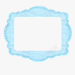 板报信息化蓝色蓝色弧形的可爱边框高清图片