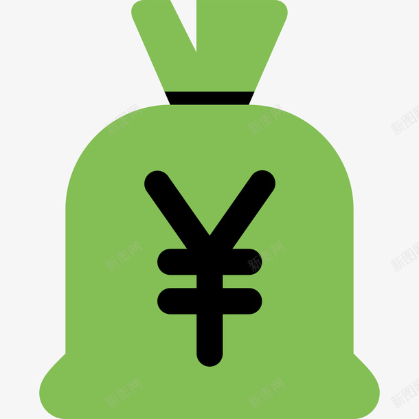 人民币财富钱袋元素矢量图eps免抠素材_88icon https://88icon.com 人民币 包装 商务 圆角 扁平化 符号 财富 矢量图