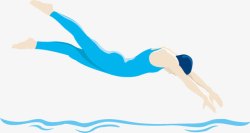 卡通体育运动项目游泳手绘游泳高清图片